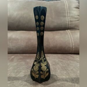 Vintage Brass and Gold Accent Vase
